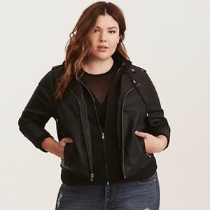 Faux Leather Moto Jacket